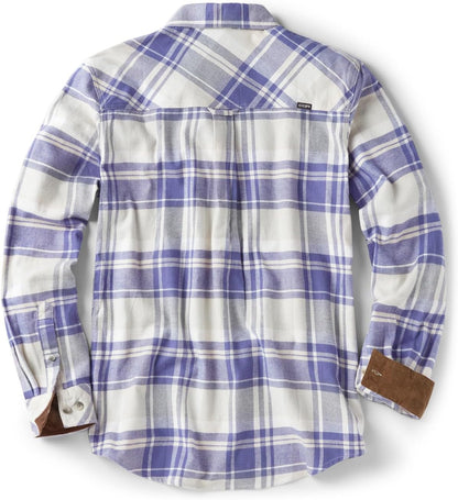 Men'S All Cotton Flannel Shirt, Long Sleeve Casual Button down Plaid Shirt, Brushed Soft Outdoor Tactical Work Shirts